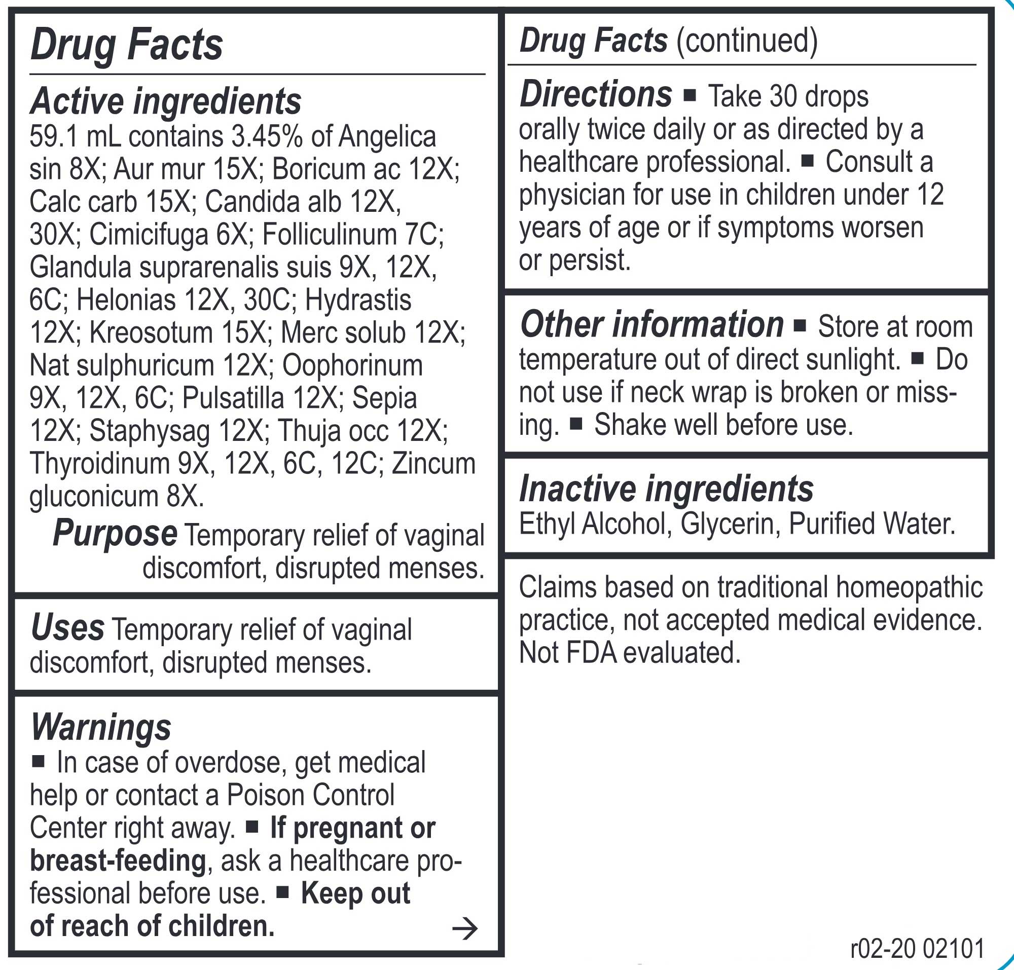 Energetix Gyne-Chord Ingredients