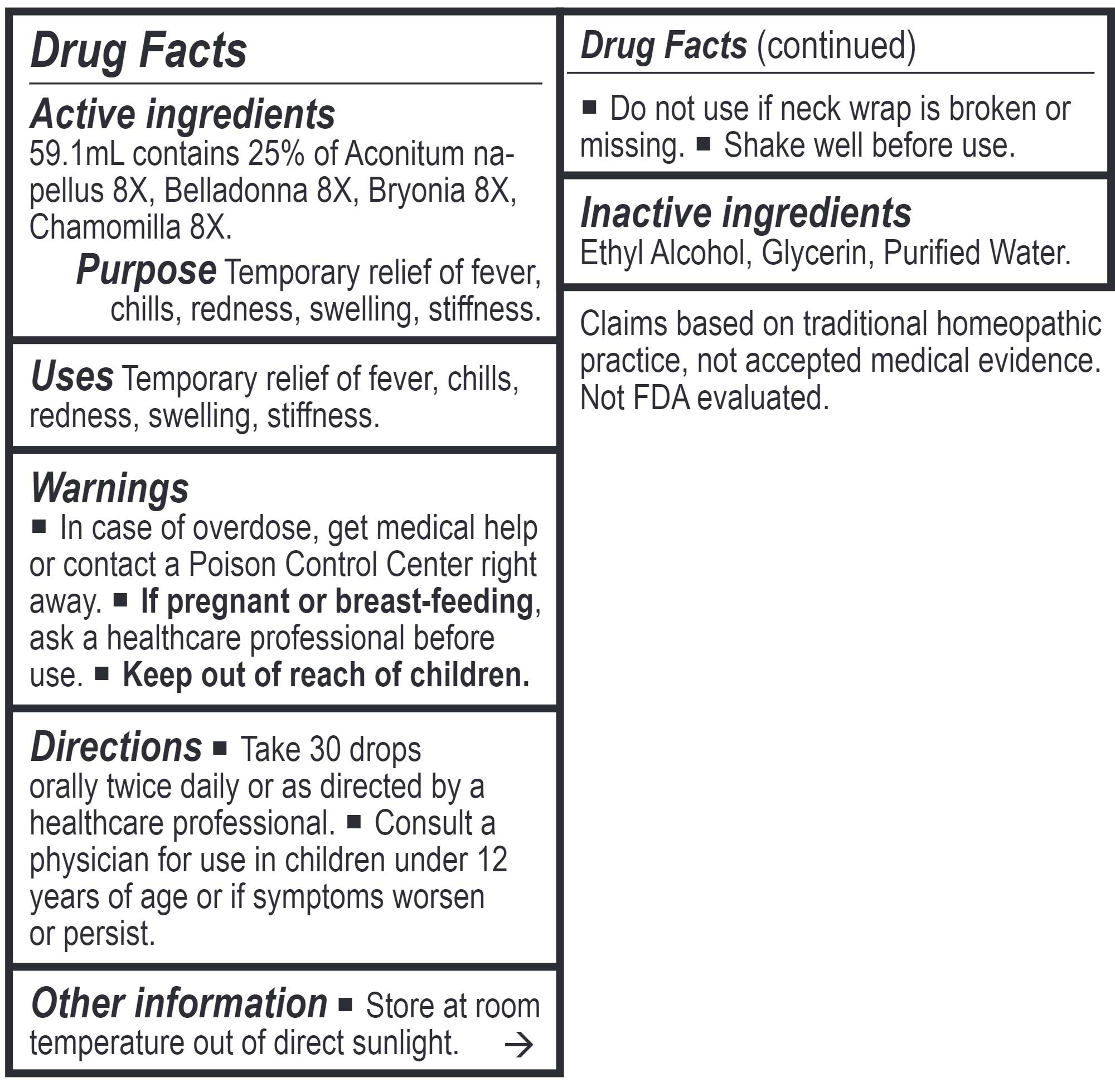 Energetix Inflamma-Tone Ingredients