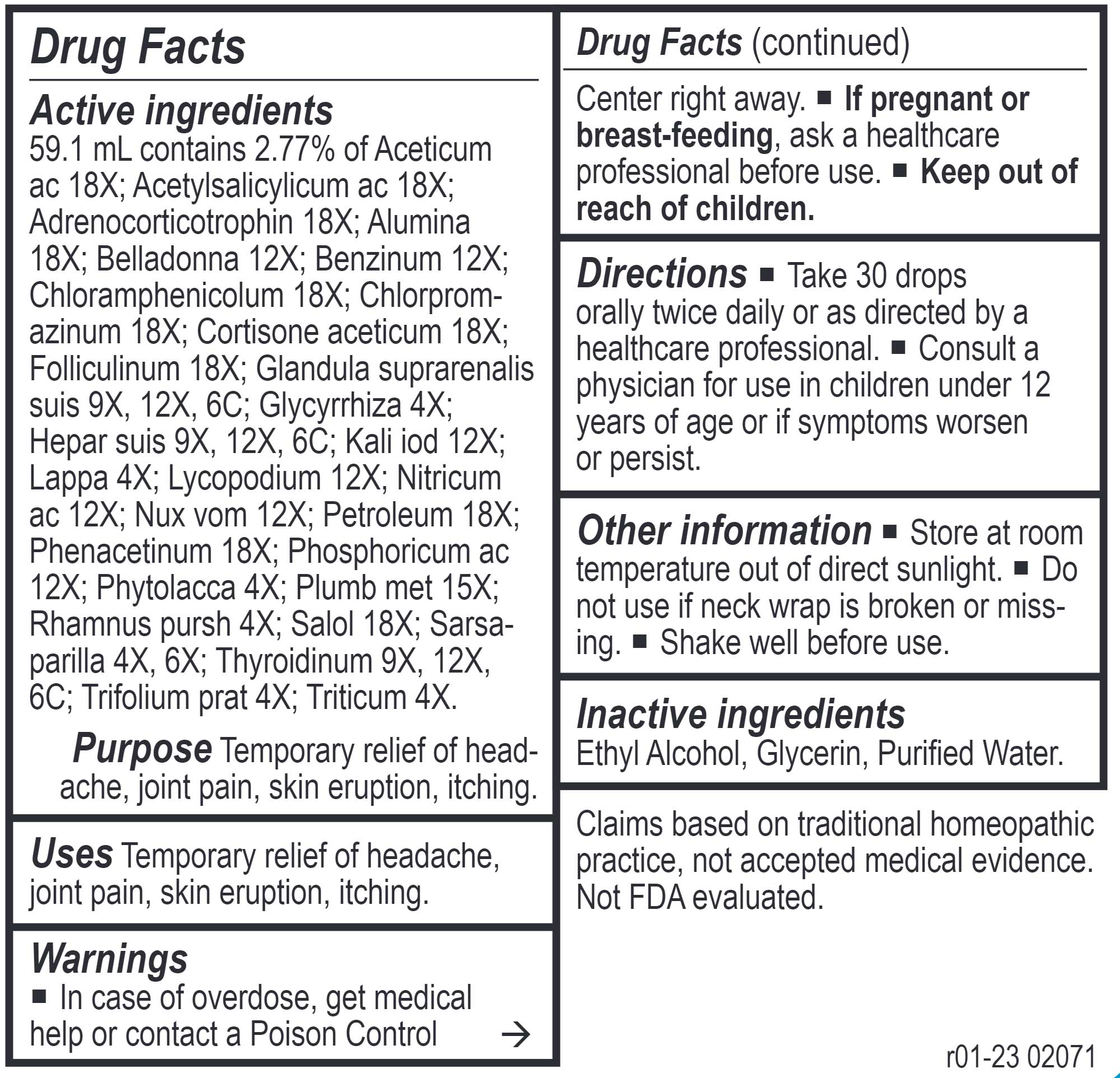 Energetix Medi-Chord Ingredients