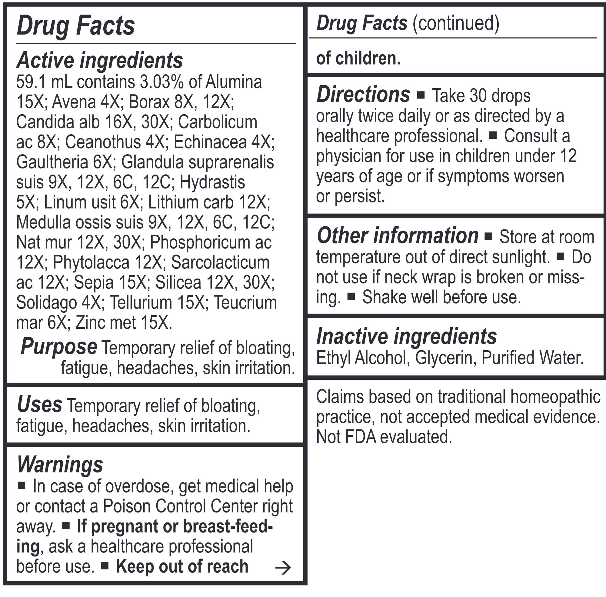 Energetix MycoCan-Chord Ingredients