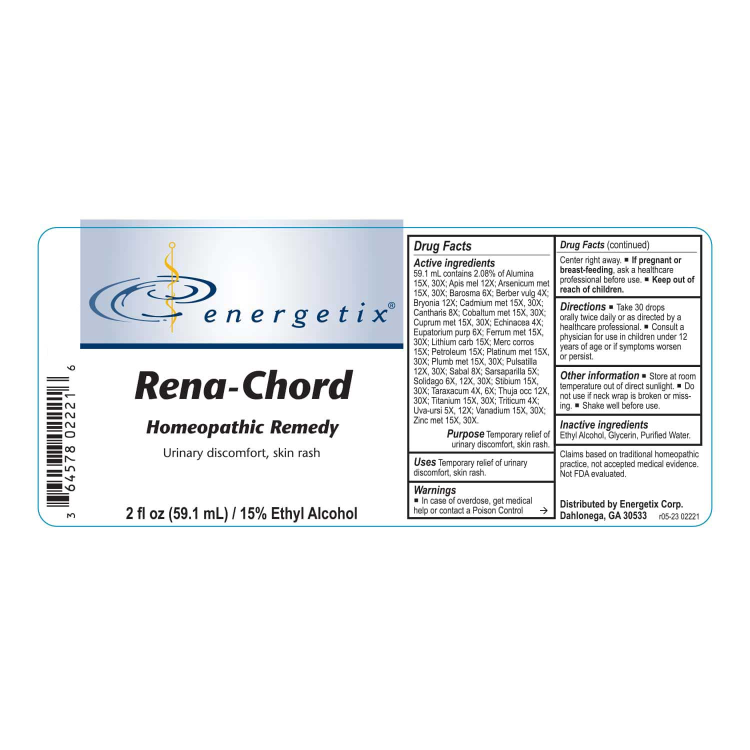 Energetix Rena-Chord Label