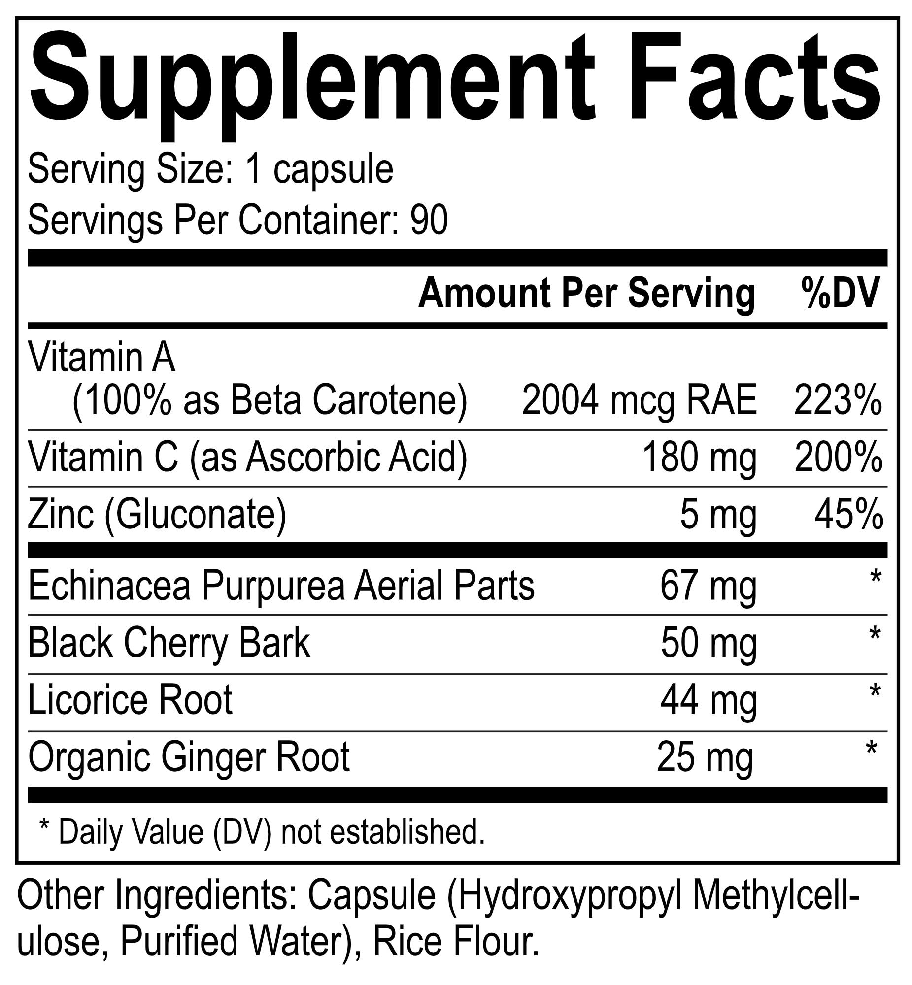 Energetix XenoForce Ingredients