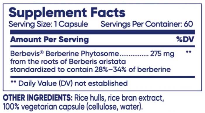 Enzyme Science Berberine Phytosome Ingredients