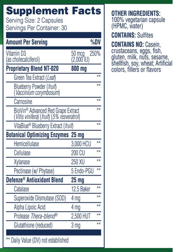 Enzyme Science Stem XCell Pro Ingredients