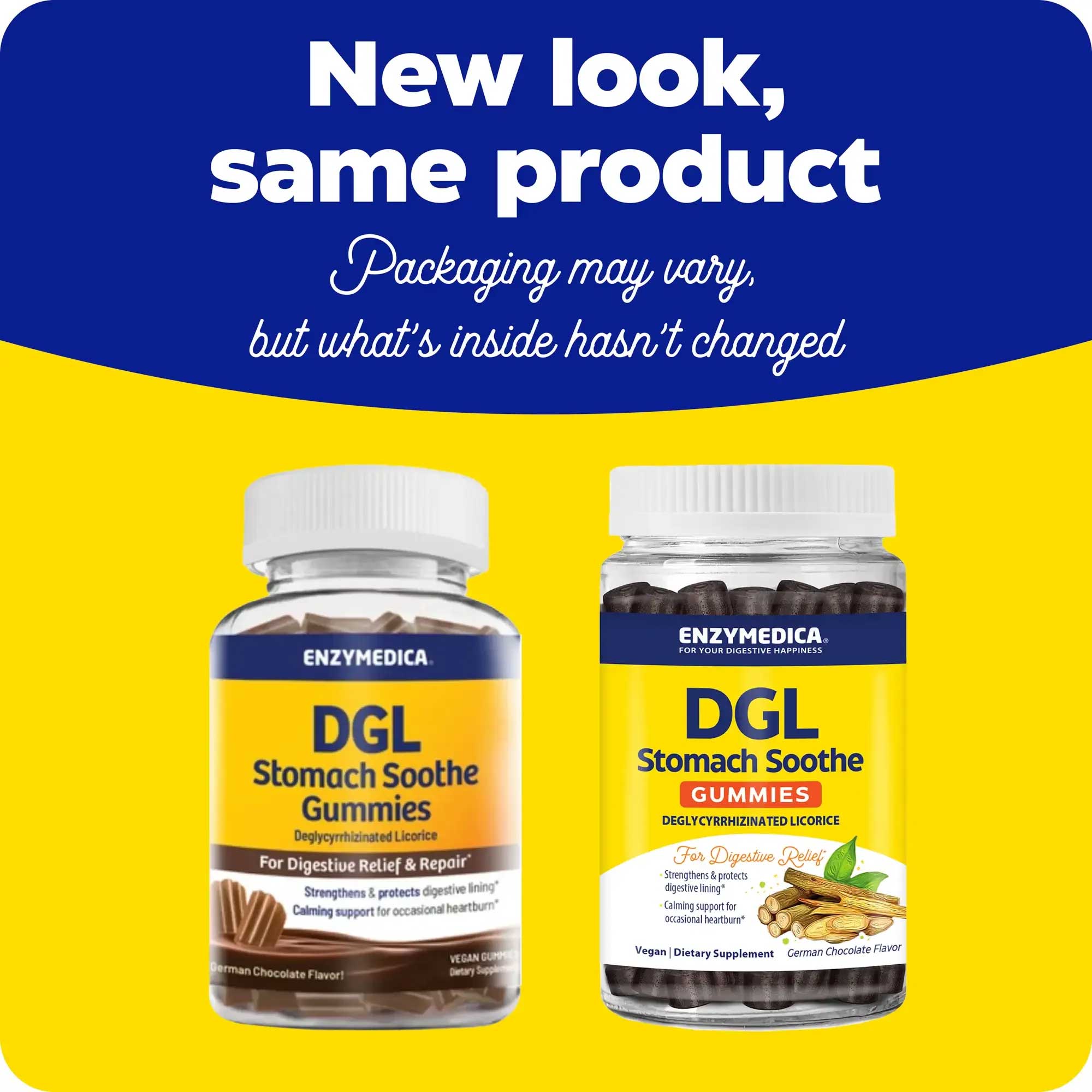 Enzymedica DGL Stomach Soothe New Look