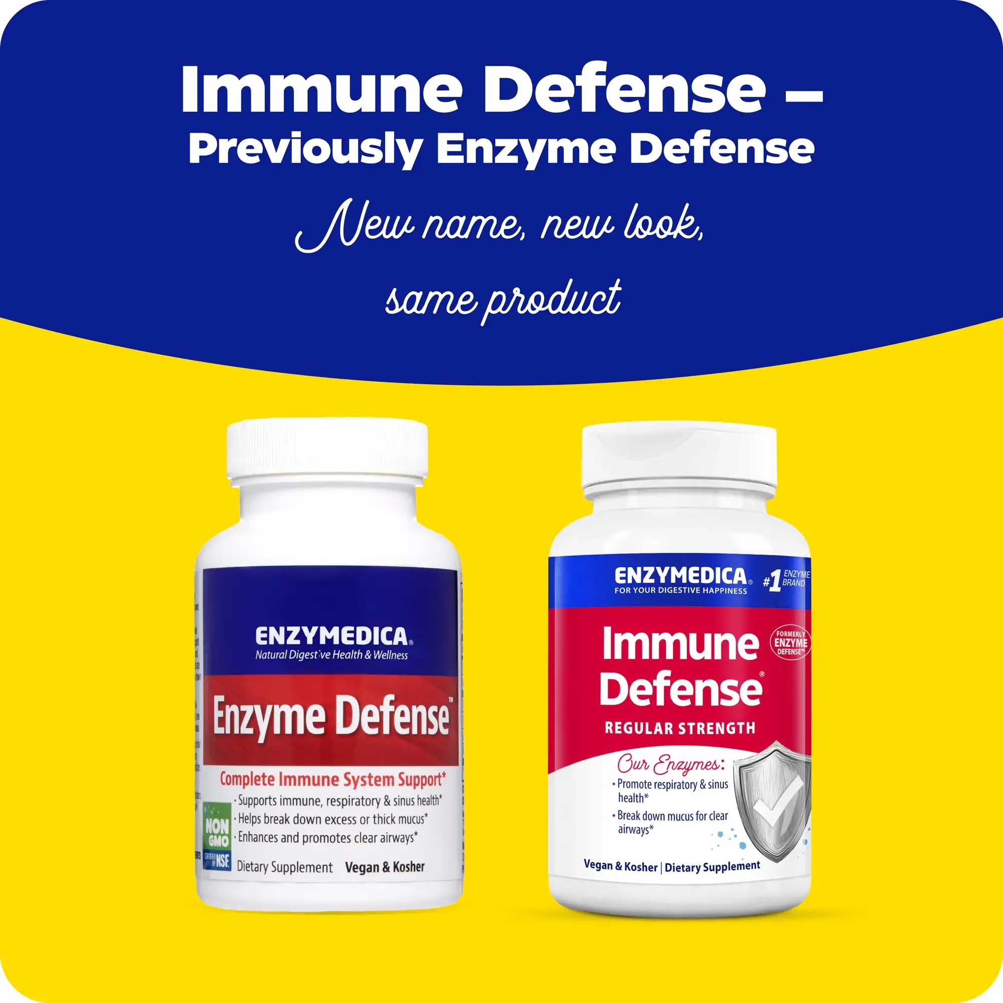 Enzymedica Immune Defense (formerly Enzyme Defense) New Look
