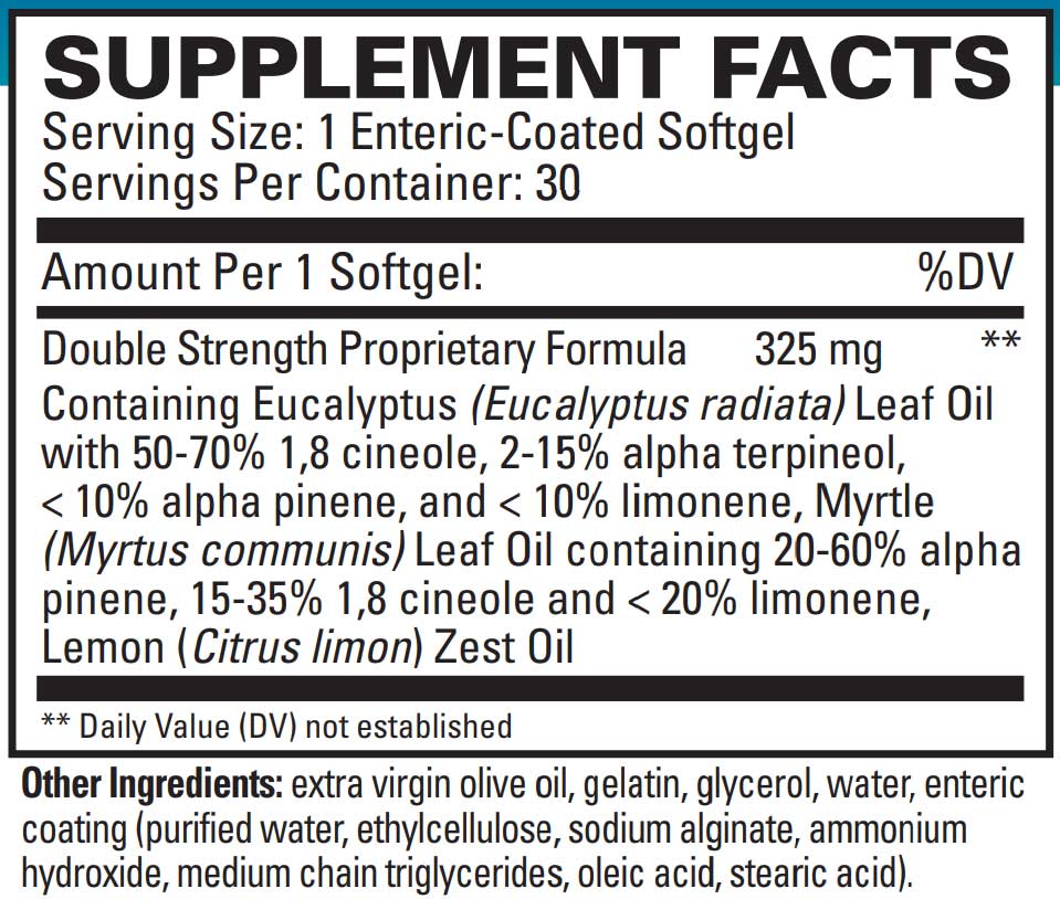 EuroMedica Sinutol Extra Strength Ingredients