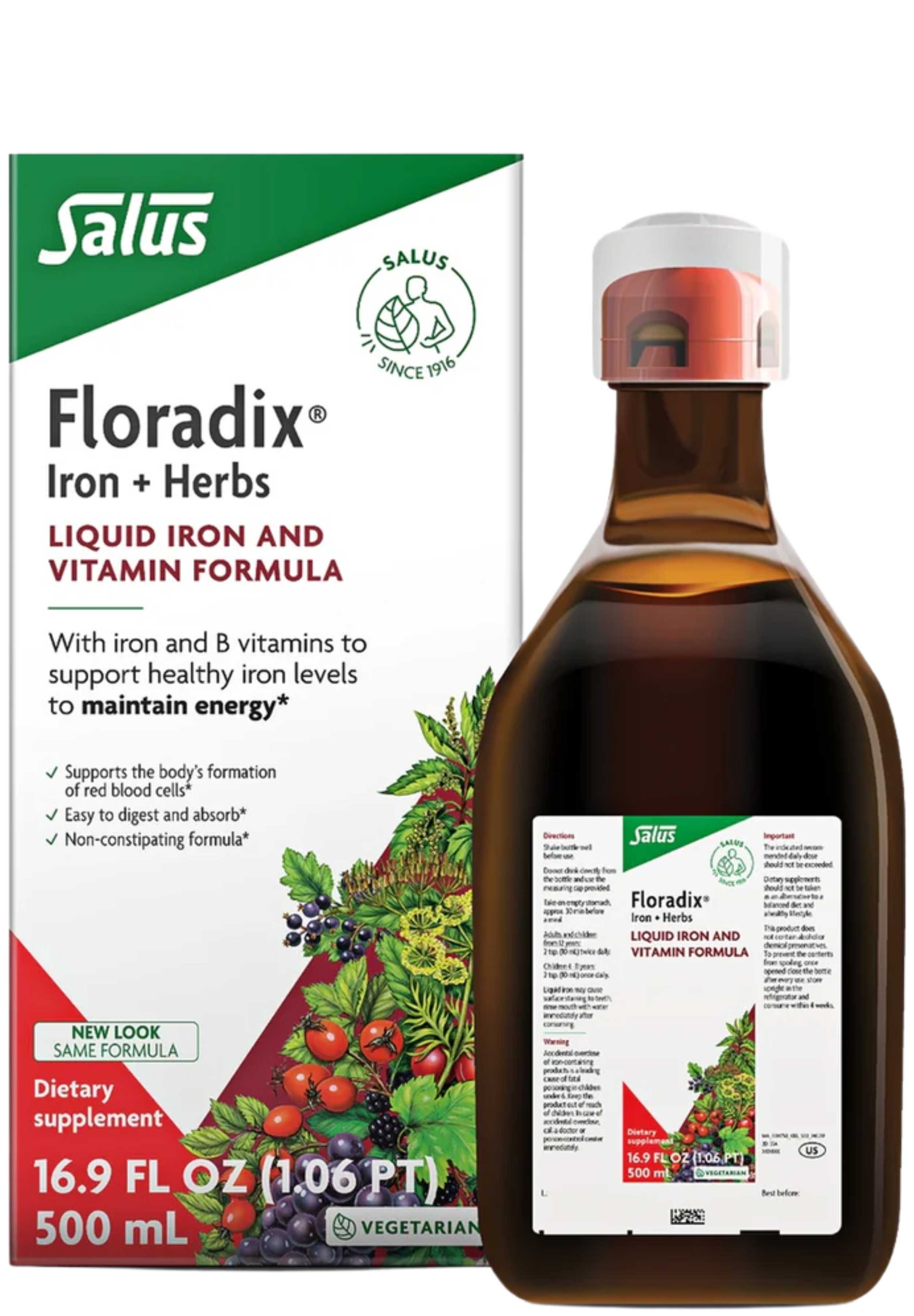 Floradix (Salus) Iron + Herbs Liquid
