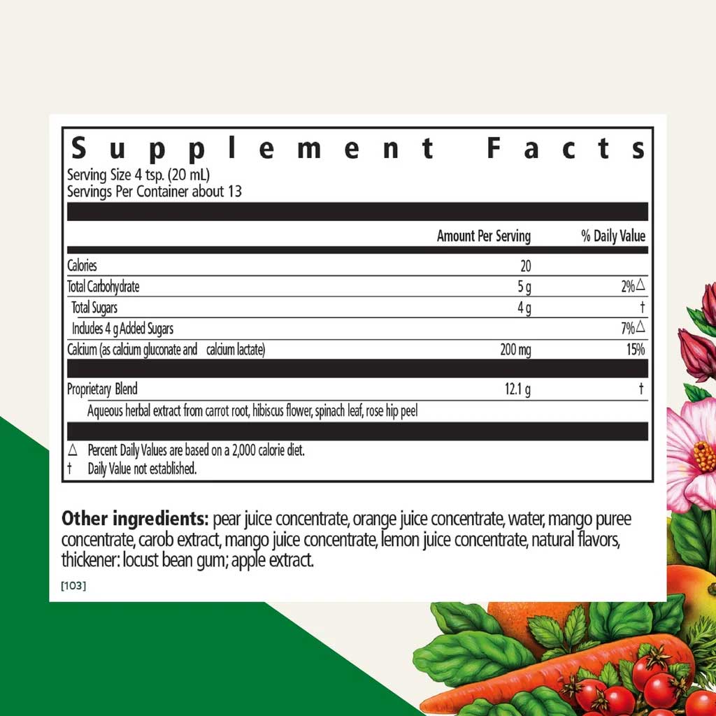 Floradix (Salus) Calcium Liquid Mineral Formula Ingredients