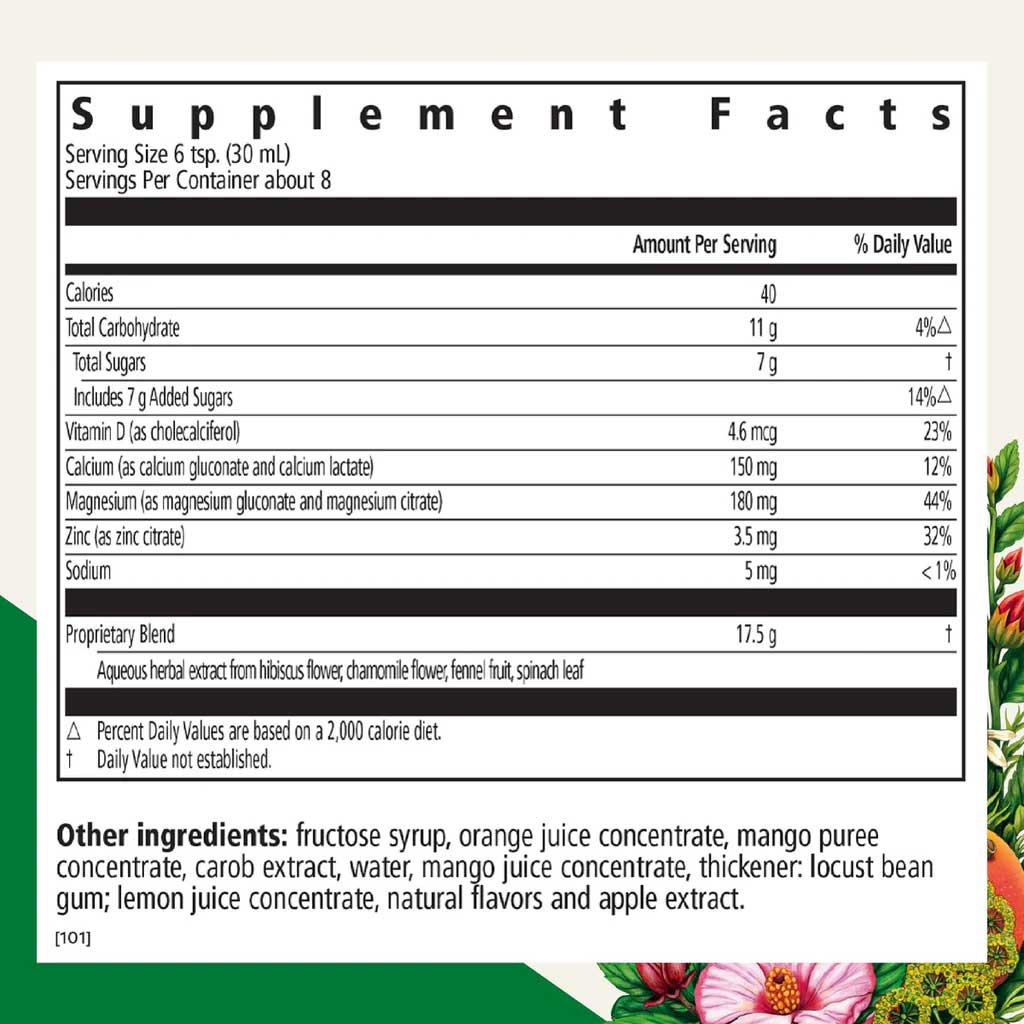 Floradix (Salus) Calcium Magnesium Liquid Ingredients