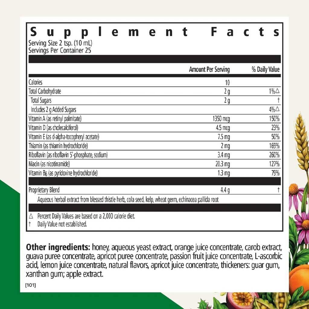 Floradix (Salus) Epresat Multivitamin Liquid Ingredients