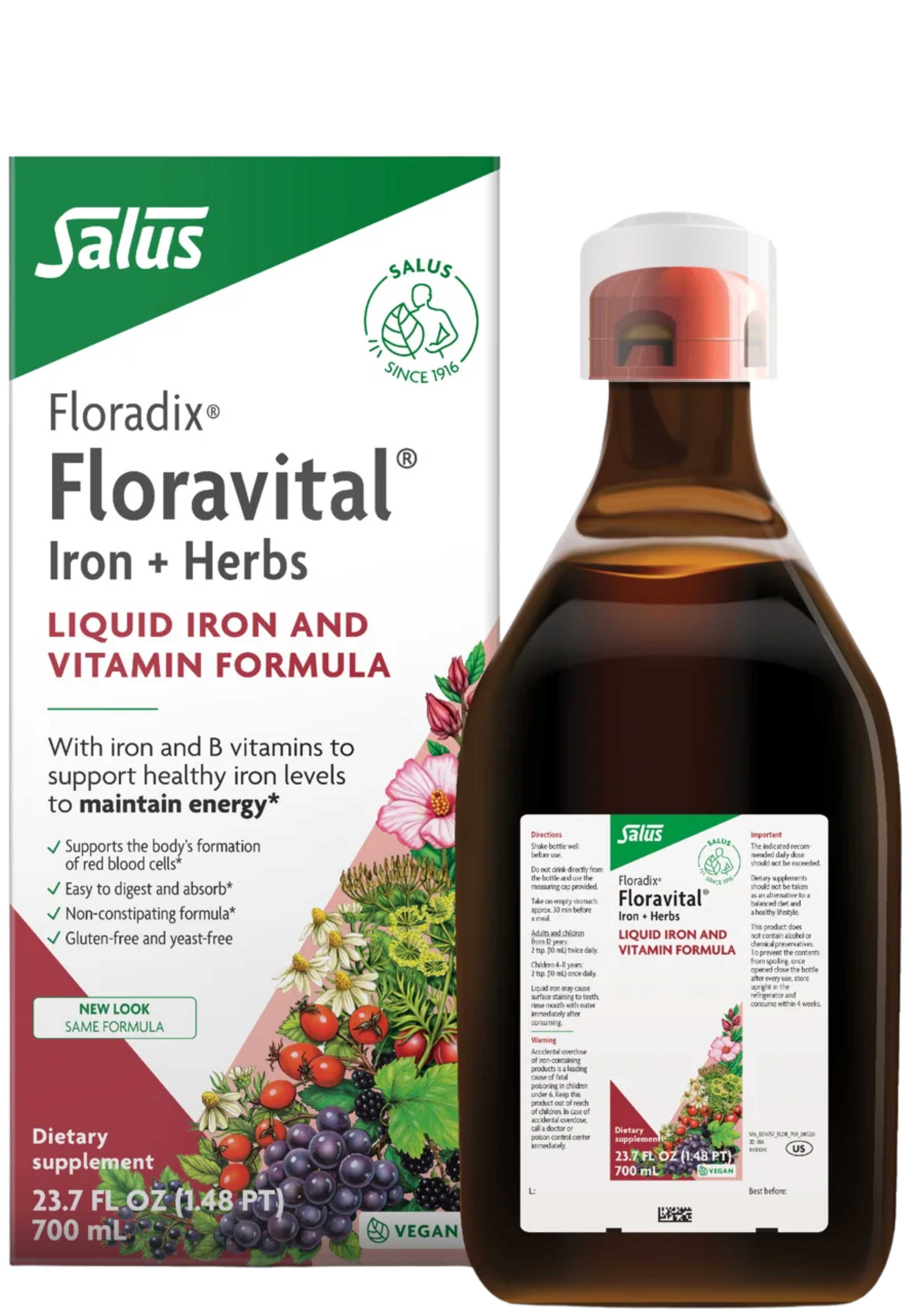Floradix (Salus) Floravital Iron + Herbs Liquid