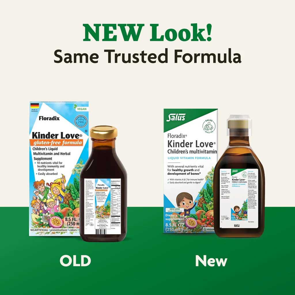 Floradix (Salus) Kinder Love Children's Multivitamin Liquid New Look