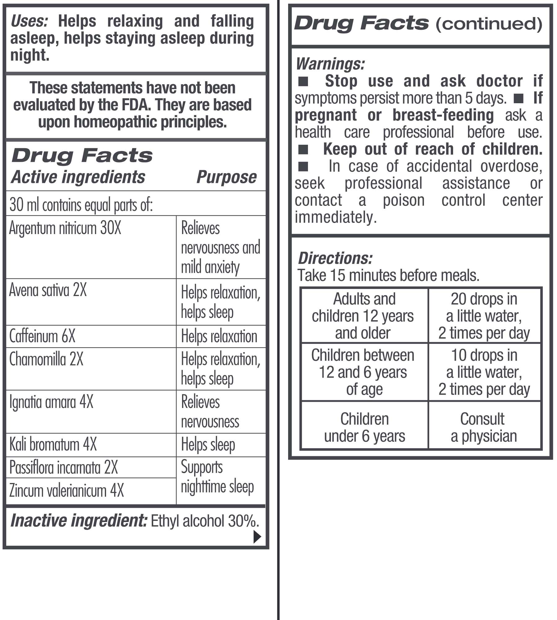 GUNA Biotherapeutics GUNA-Sleep Support Ingredients
