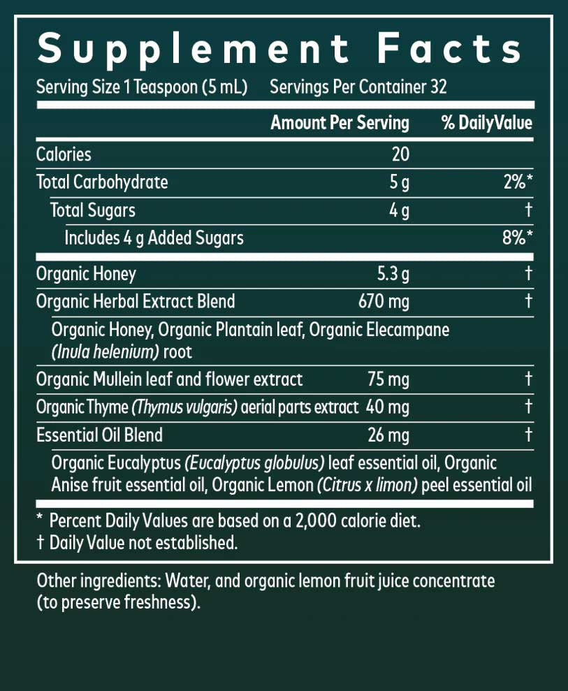Gaia Herbs Bronchial Wellness Syrup Ingredients
