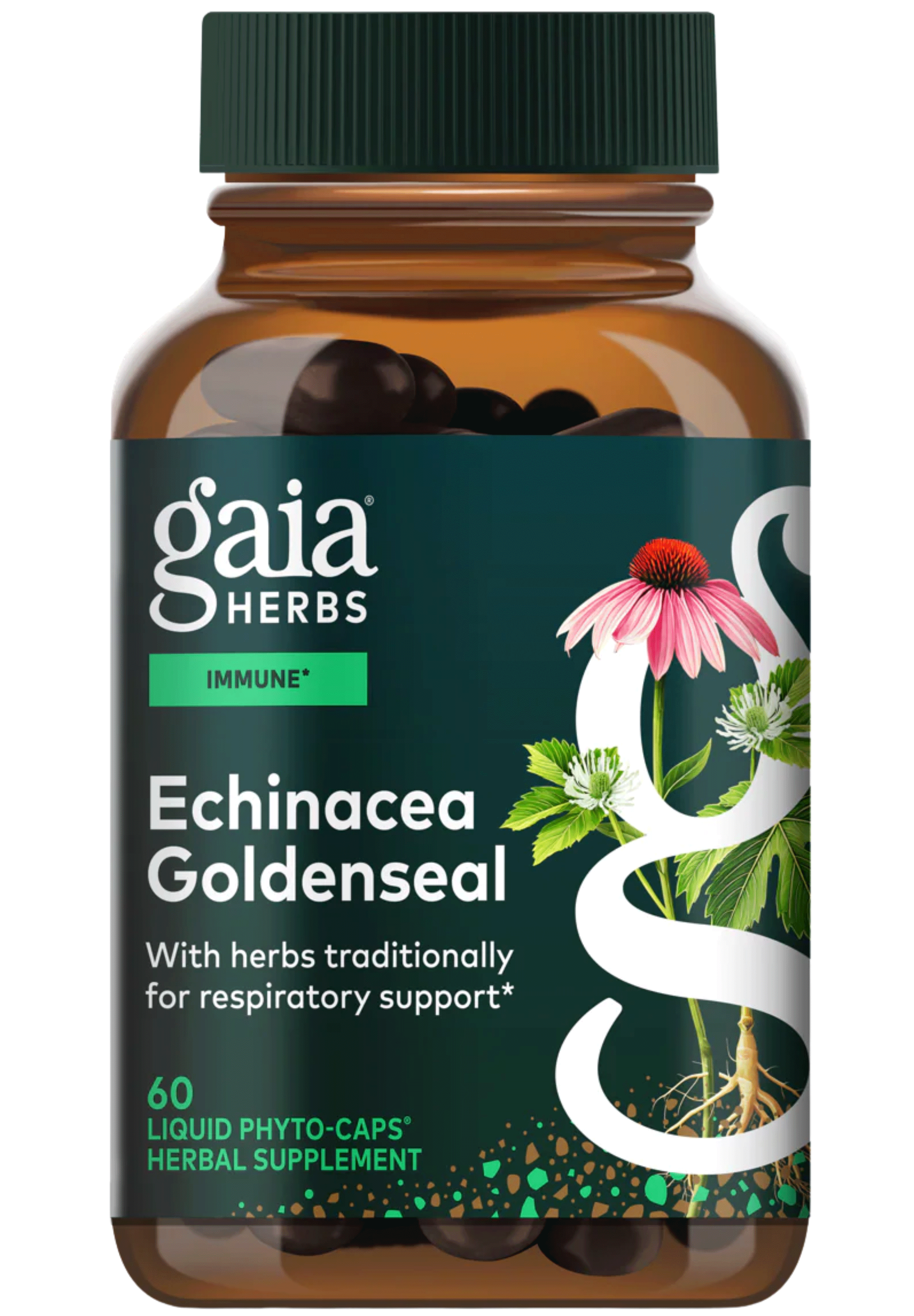 Gaia Herbs Echinacea Goldenseal Capsules