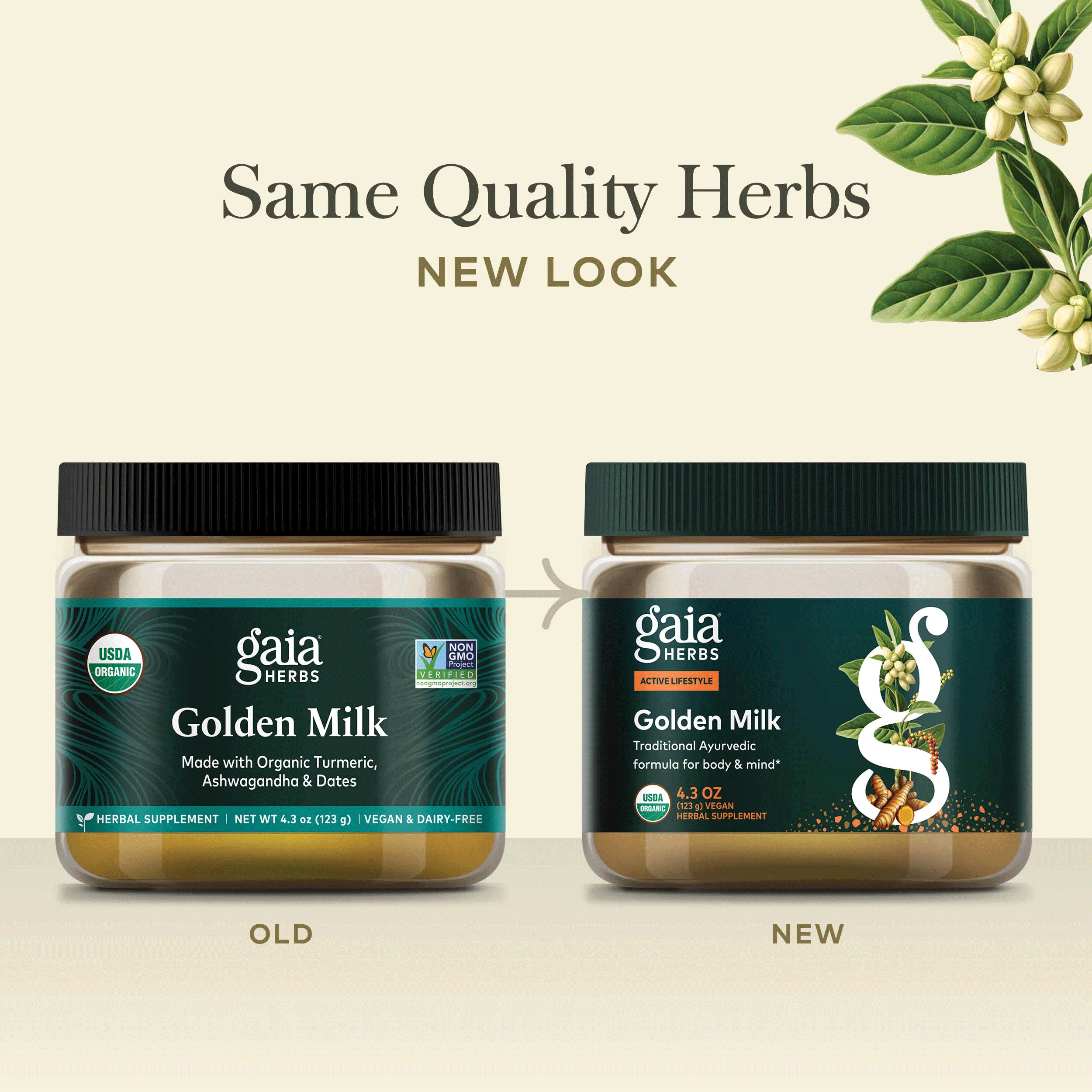 Gaia Herbs Golden Milk New Look