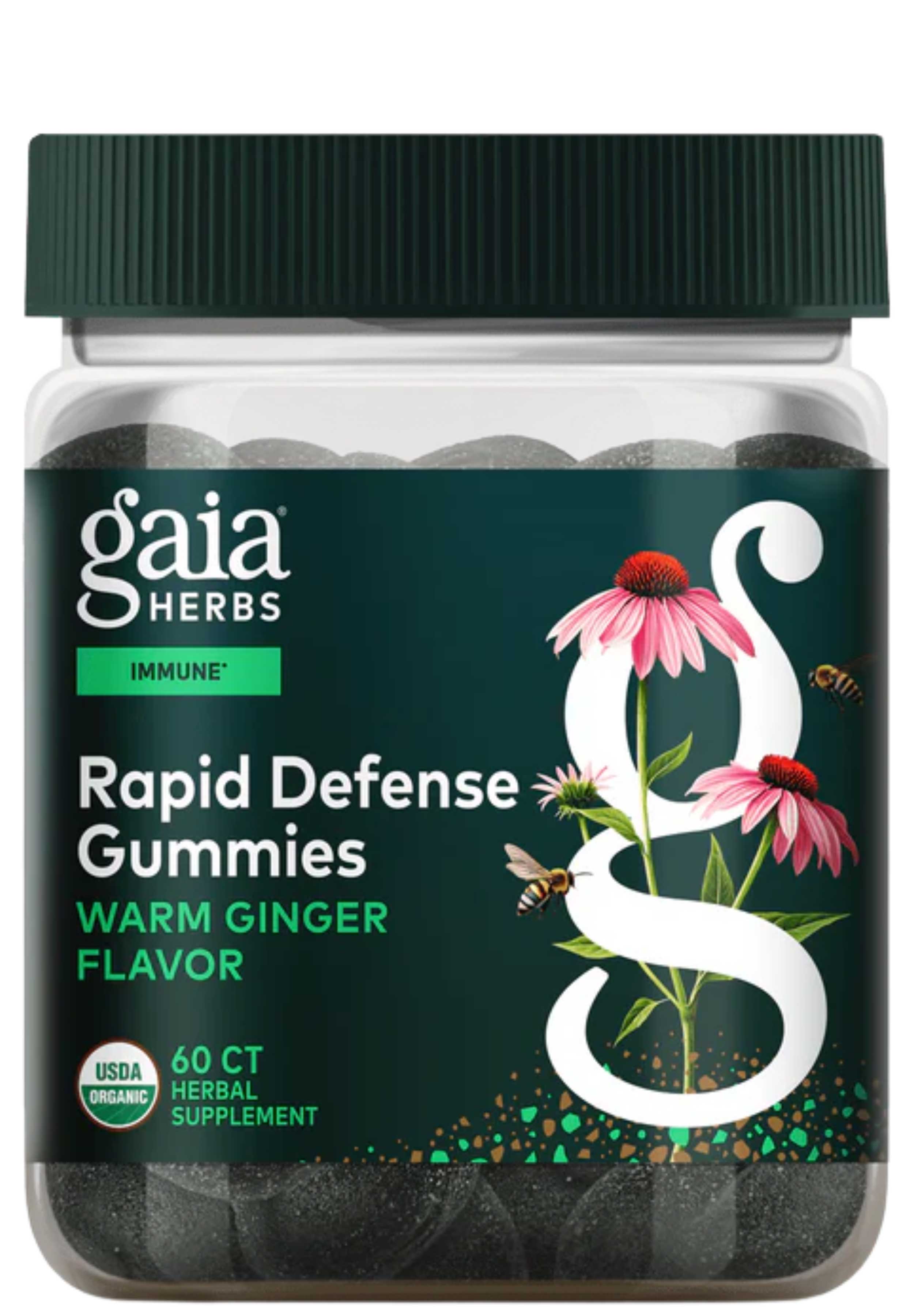 Gaia Herbs Immune Rapid Defense Gummies - Warm Ginger