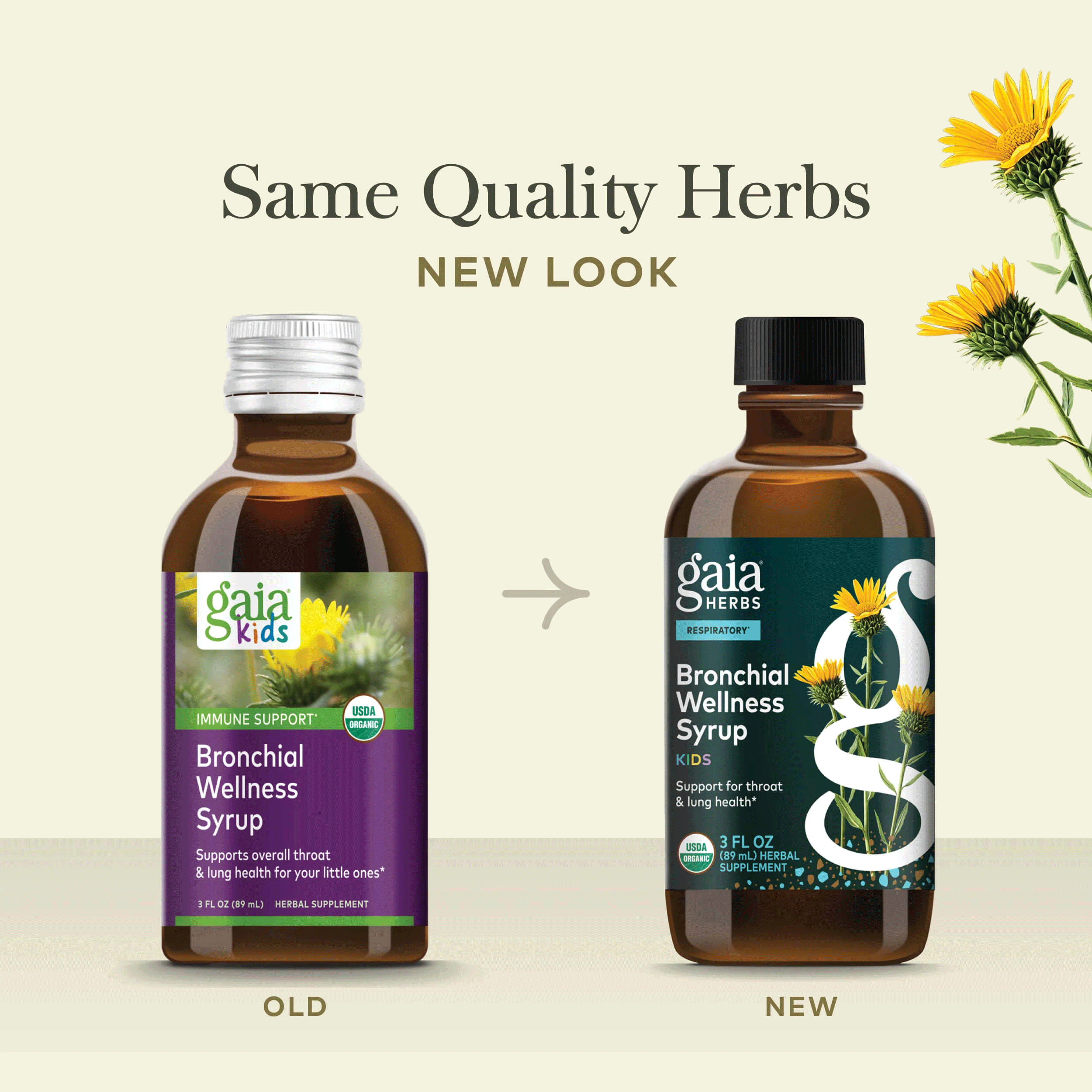 Gaia Herbs Kids Bronchial Wellness Syrup New Look