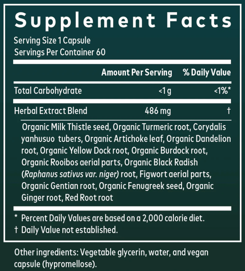 Gaia Herbs Liver Cleanse Ingredients