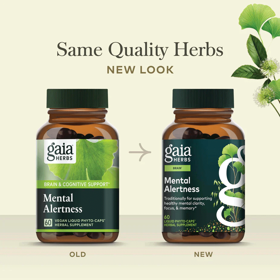 Gaia Herbs Mental Alertness New Look