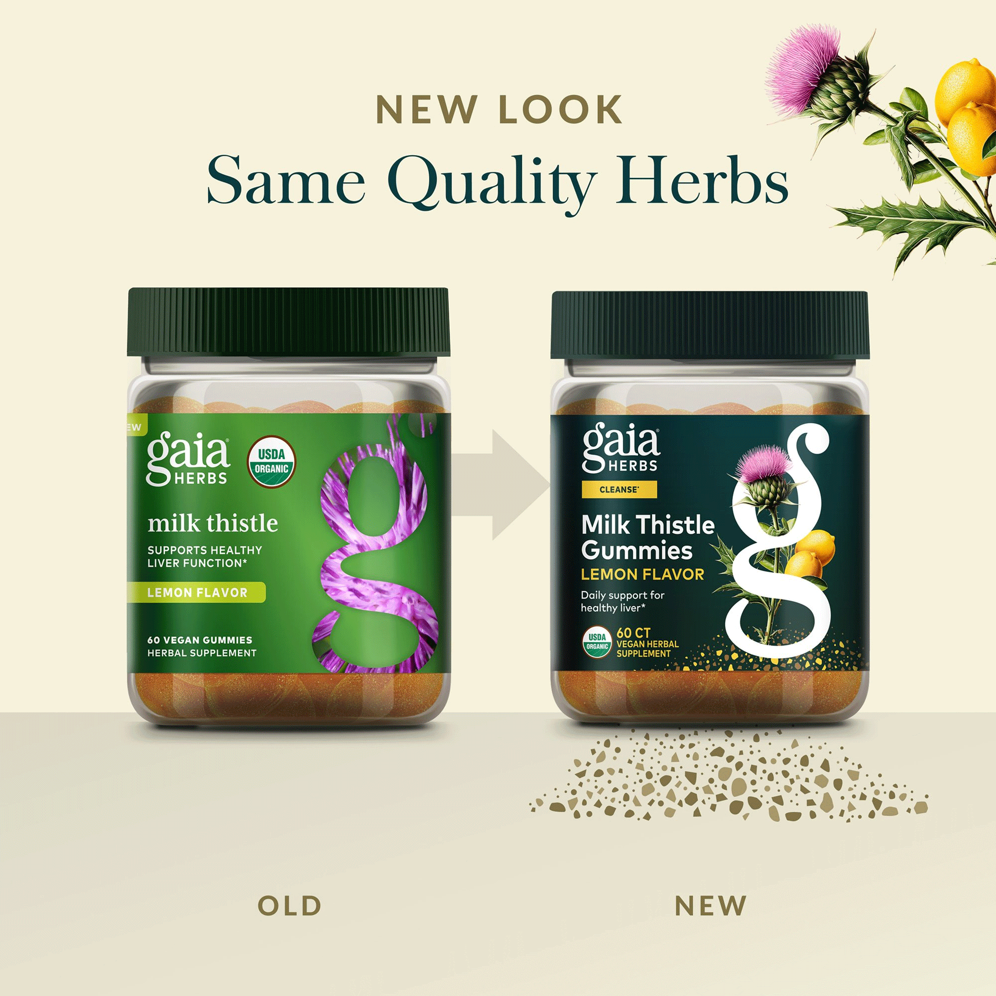 Gaia Herbs Milk Thistle - Lemon New Look