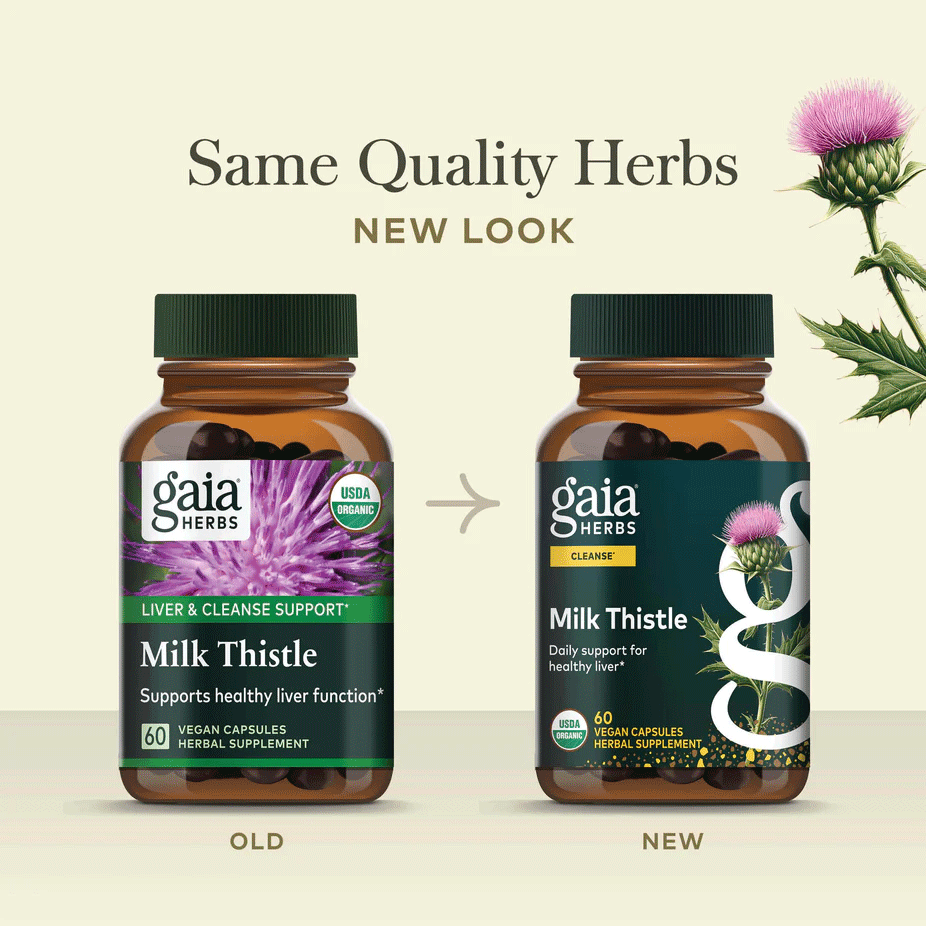 Gaia Herbs Milk Thistle Seed Capsules New Look