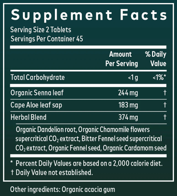 Gaia Herbs Natural Laxative Ingredients