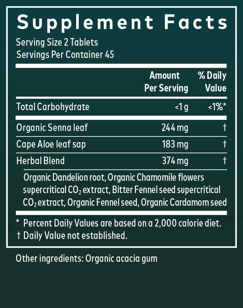 Gaia Herbs Natural Laxative Ingredients