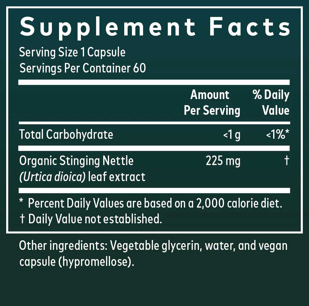 Gaia Herbs Nettle Leaf Capsules Ingredients