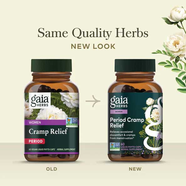 Gaia Herbs Period Cramp Relief New Look