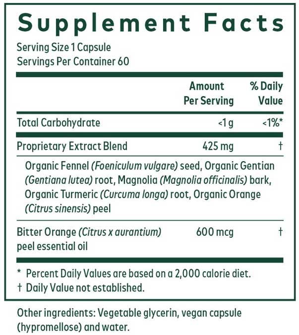 Gaia Herbs Professional Solutions MMC Restore Ingredients