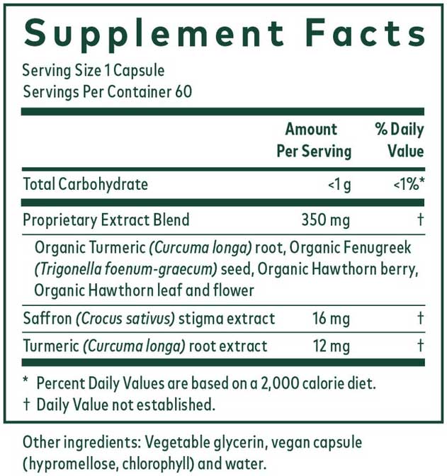 Gaia Herbs Professional Solutions Serenocin Heart-Brain Axis Ingredients