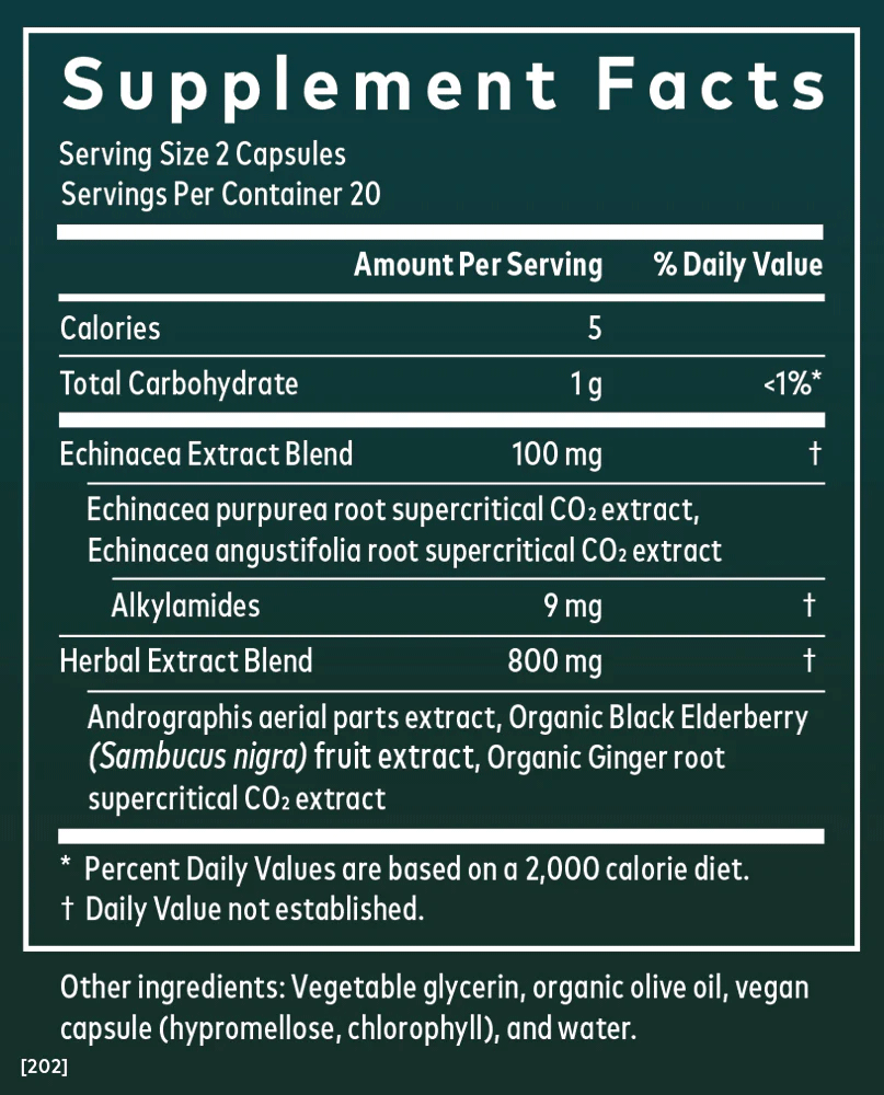 Gaia Herbs Quick Defense Ingredients