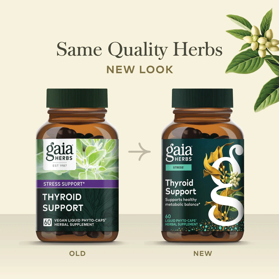 Gaia Herbs Thyroid Support Capsules New Look