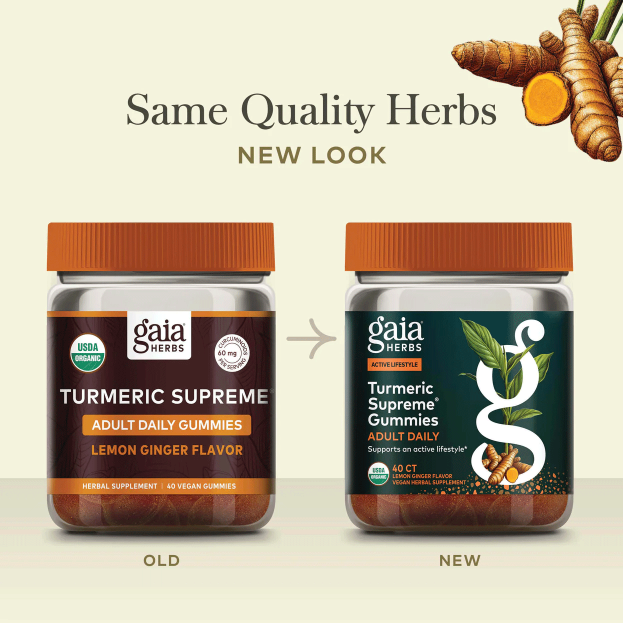 Gaia Herbs Turmeric Supreme Gummies Adult Daily New Look