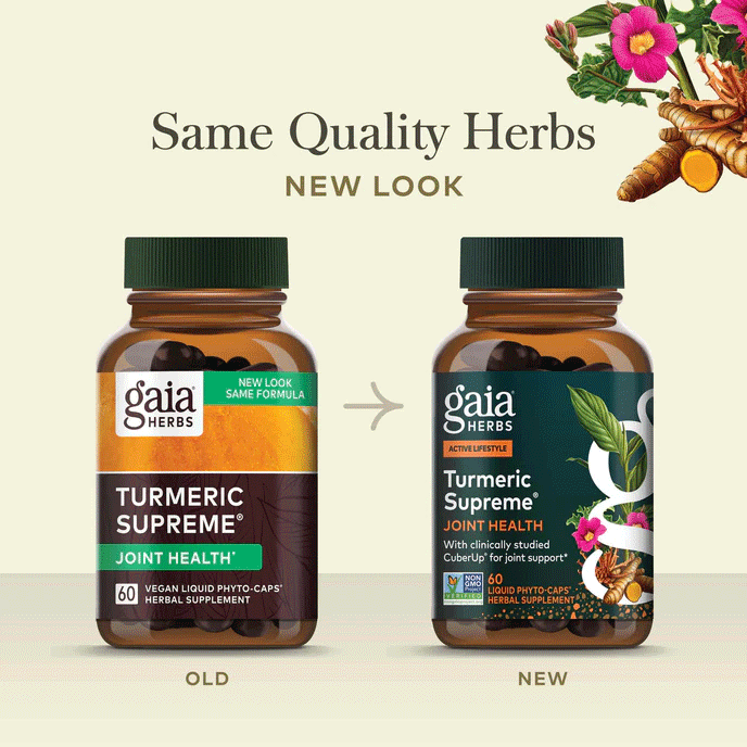 Gaia Herbs Turmeric Supreme - Joint Health New Look
