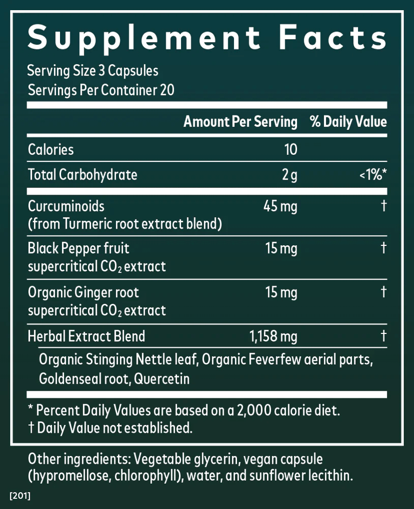 Gaia Herbs Turmeric Supreme - Sinus Support Ingredients