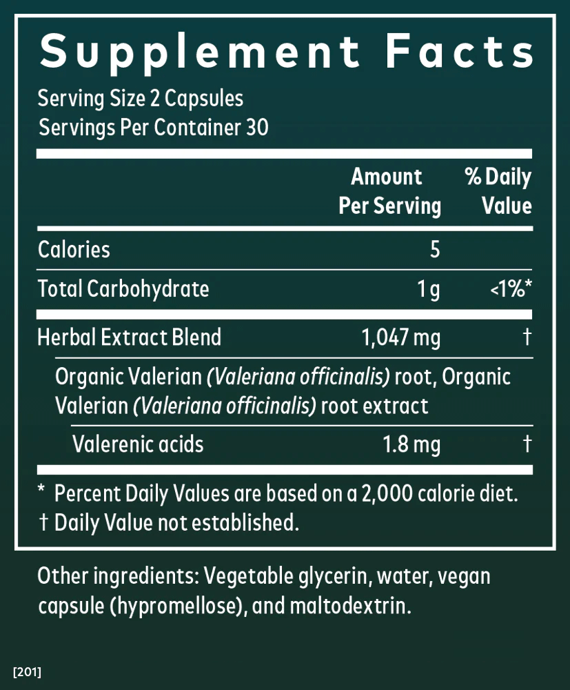 Gaia Herbs Valerian Root Capsules Ingredients