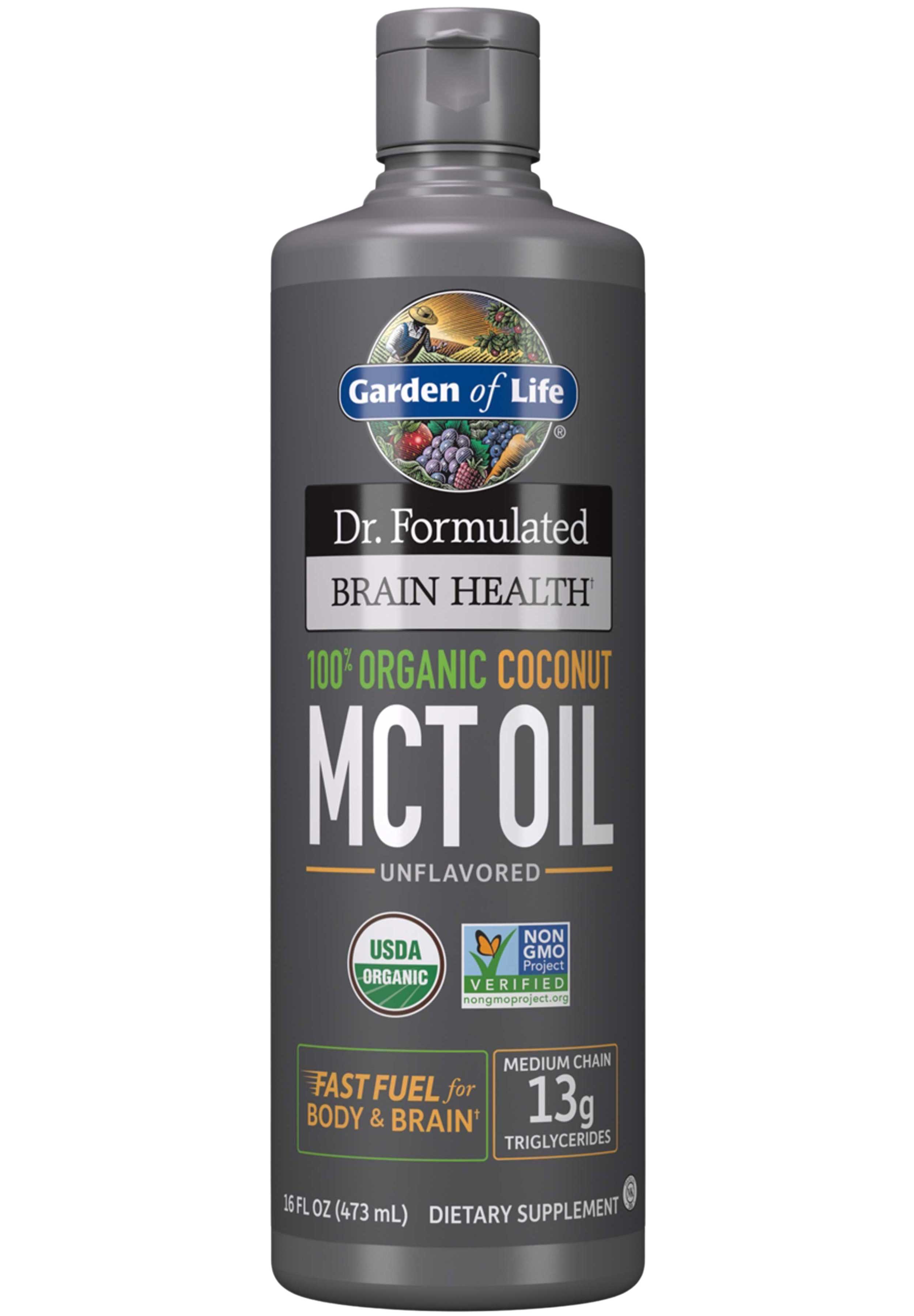 Garden of Life Dr. Formulated Brain Health 100% Organic Coconut MCT Oil