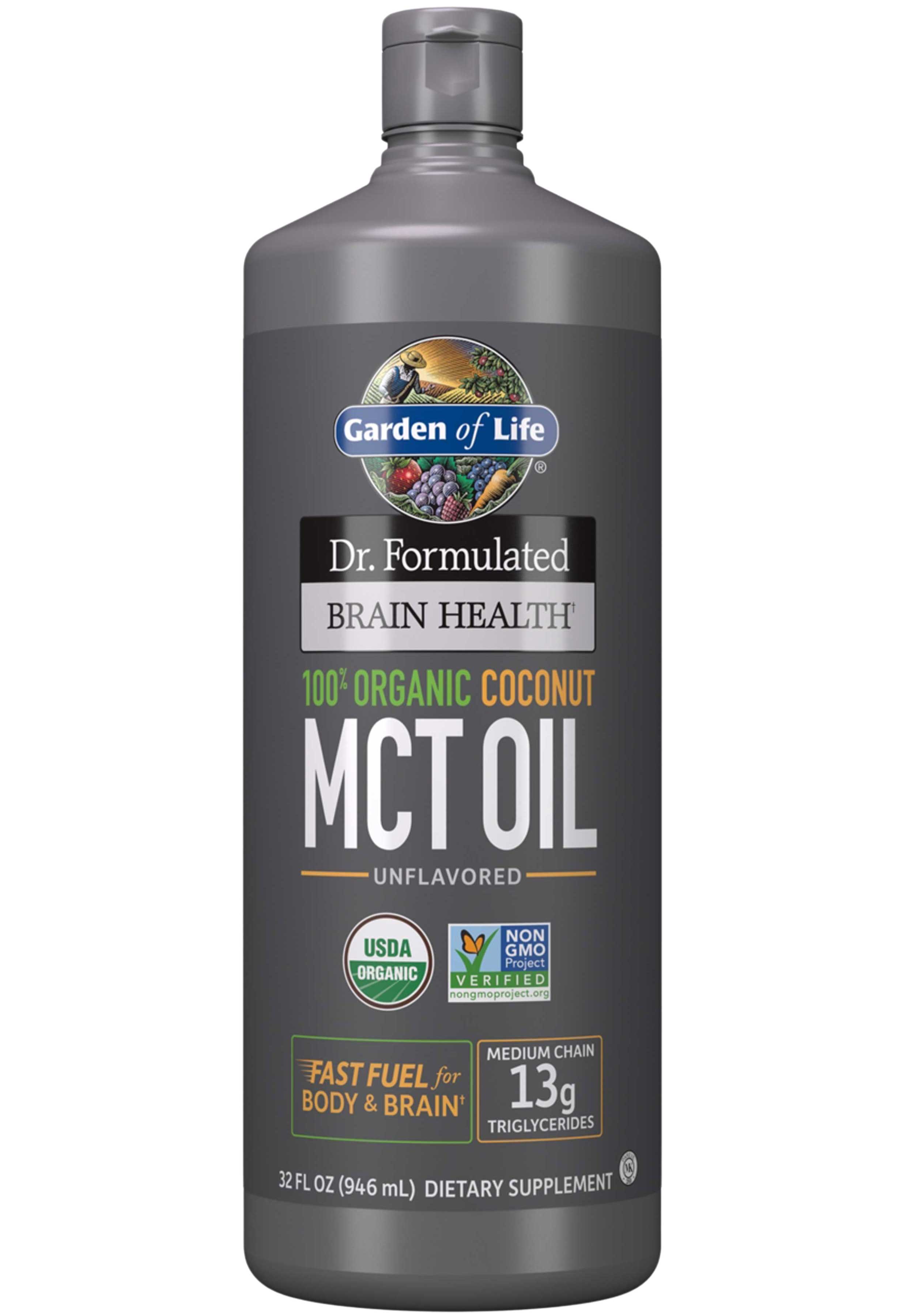 Garden of Life Dr. Formulated Brain Health 100% Organic Coconut MCT Oil