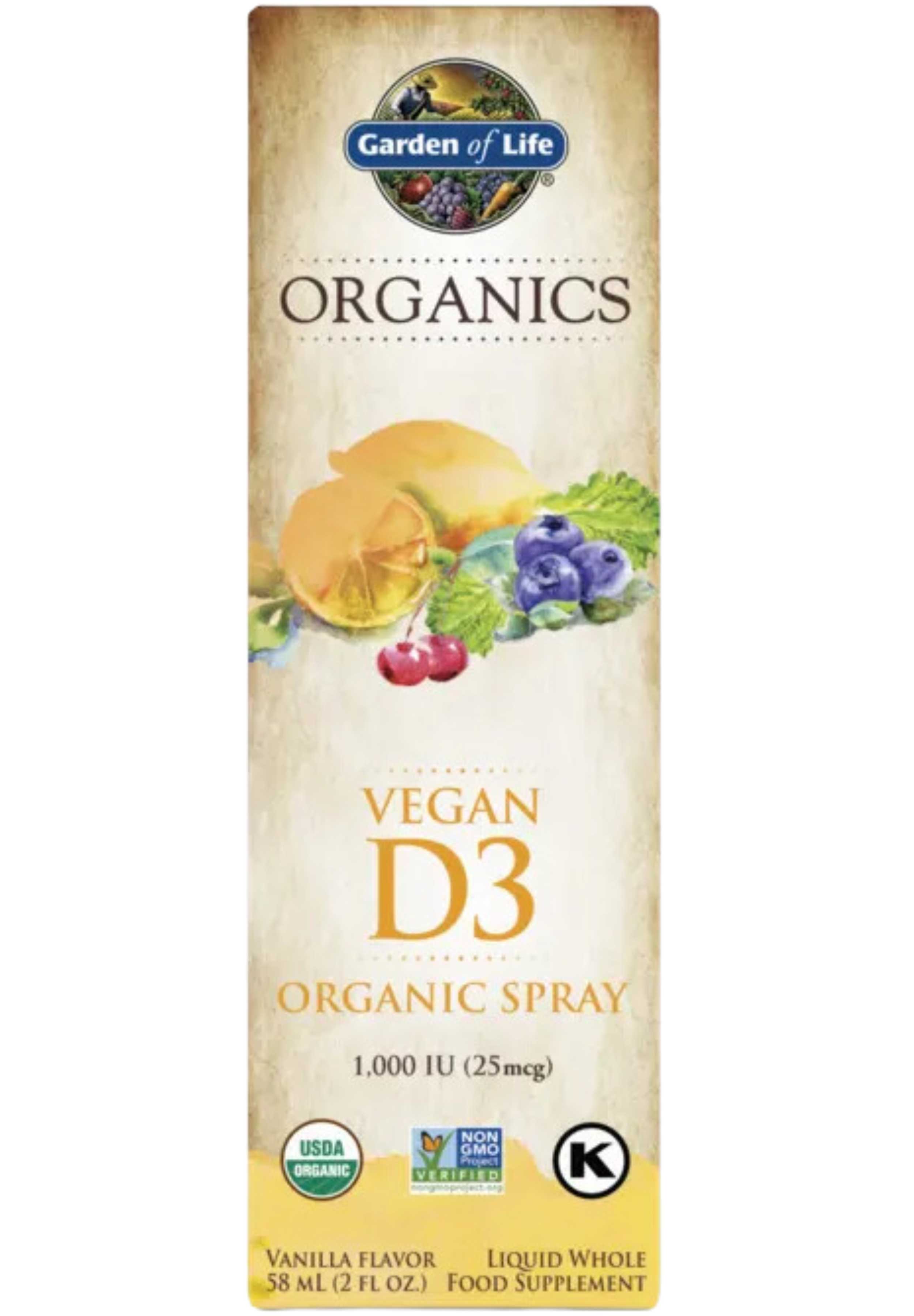 Garden of Life Organics Vegan D3 Organic Spray