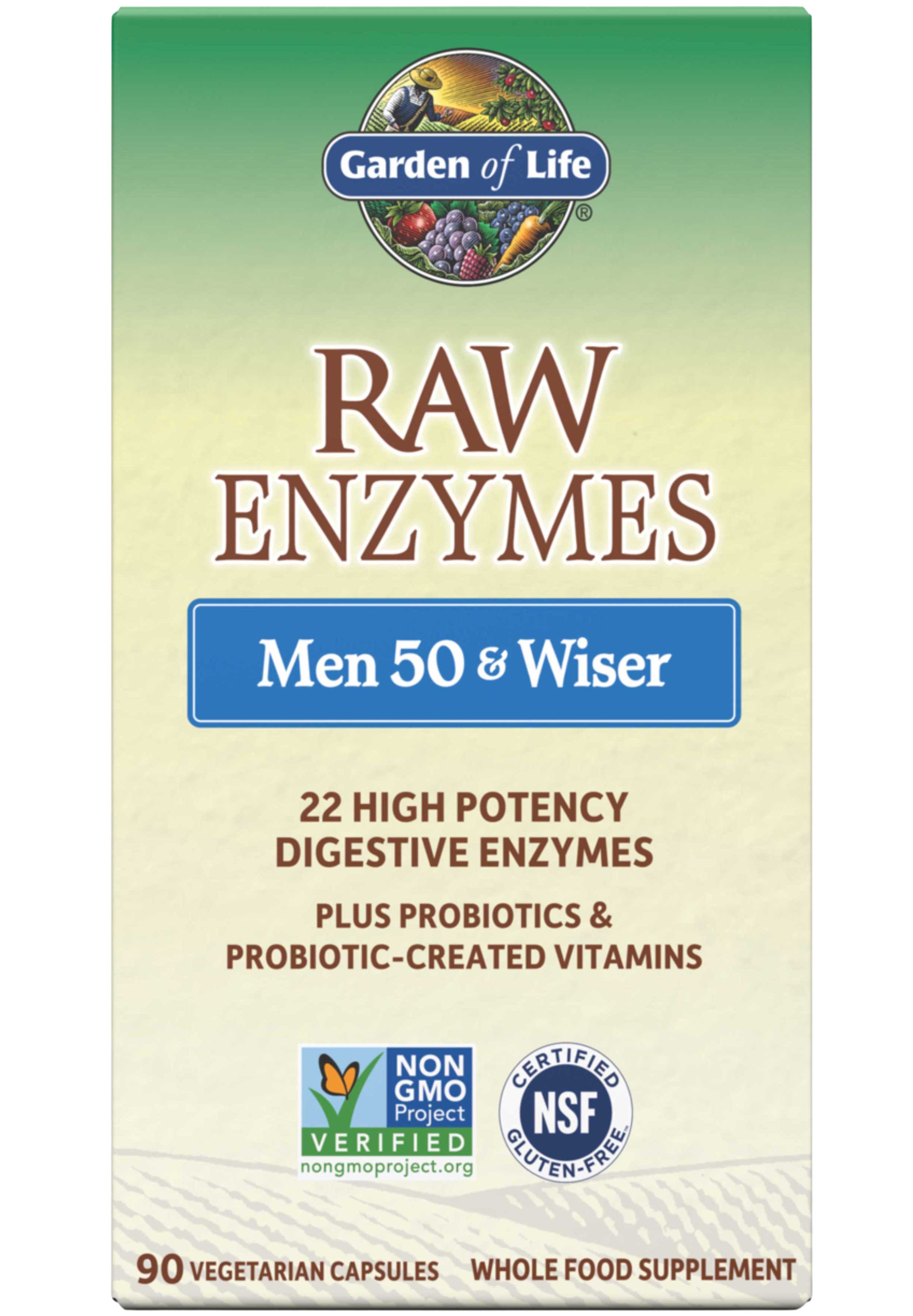 Garden of Life RAW Enzymes Men 50 & Wiser