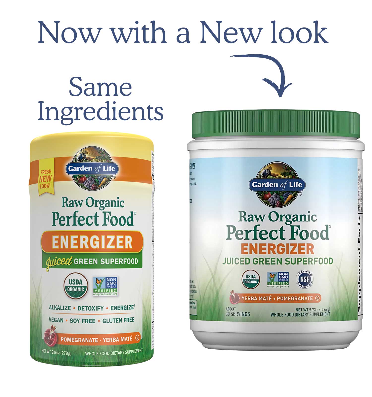 Garden of Life Raw Organic Perfect Food Energizer New Look