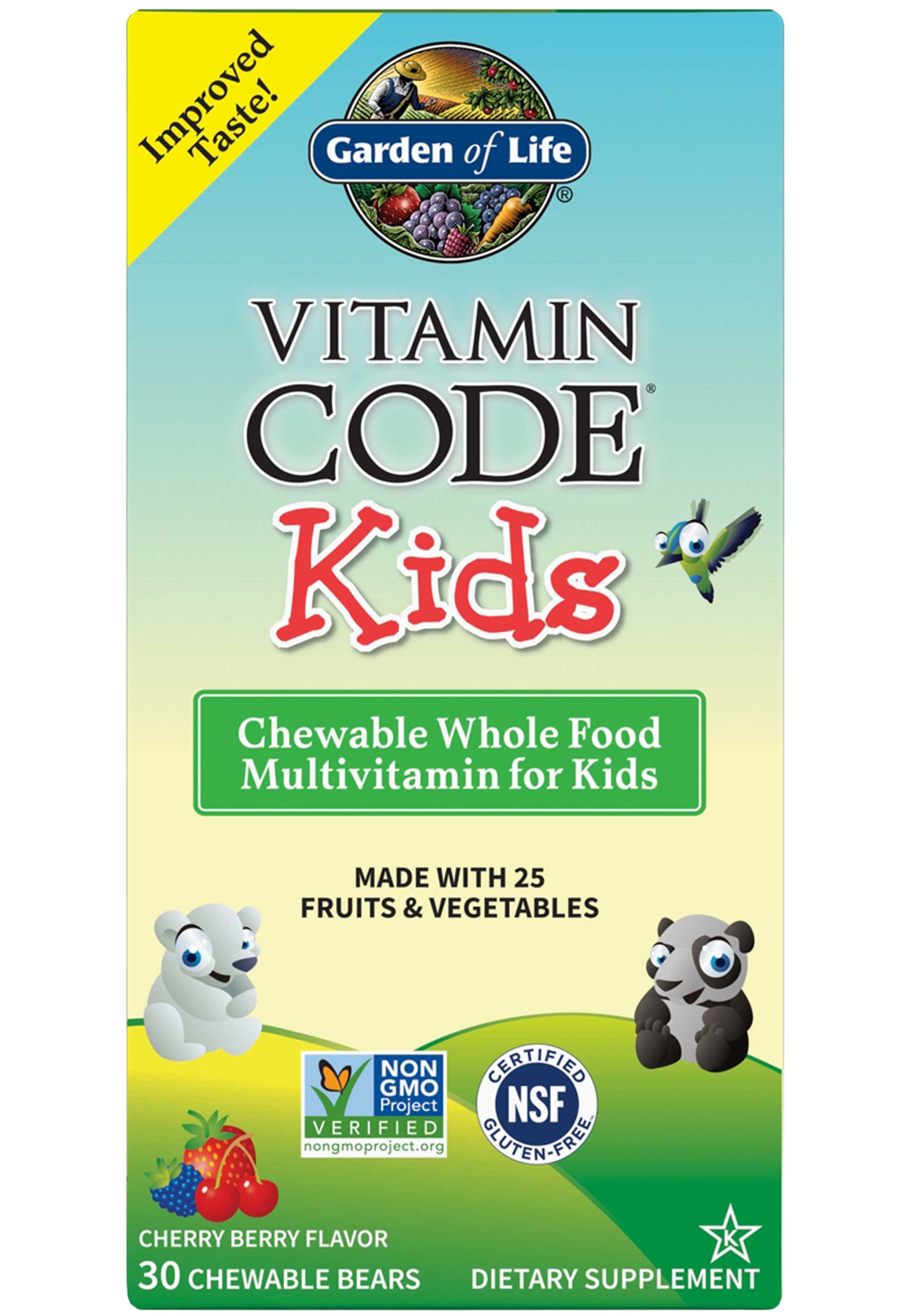 Garden of Life Vitamin Code Kids Chewable Multivitamin