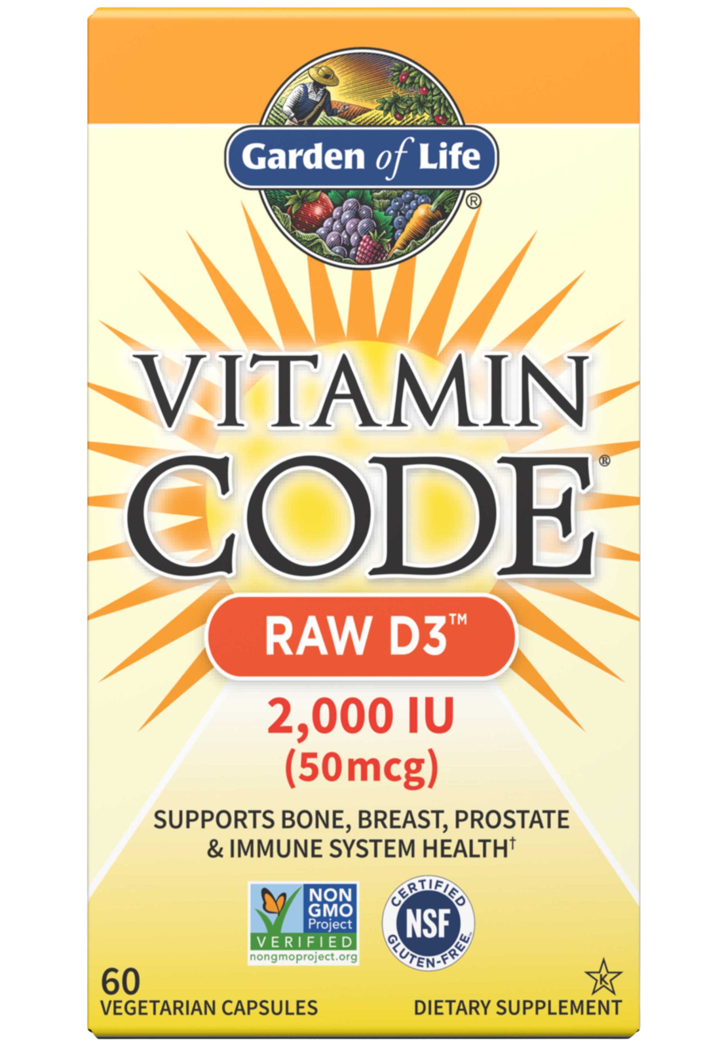 Garden of Life Vitamin Code RAW D3 2,000 IU