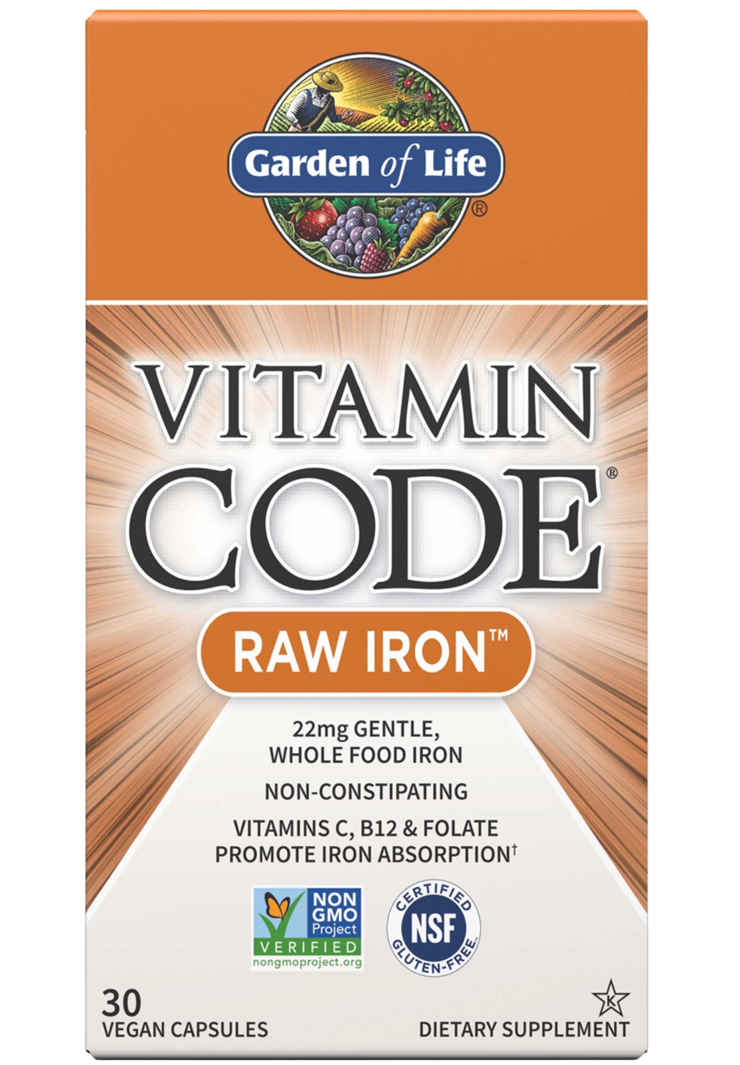Garden of Life Vitamin Code RAW Iron