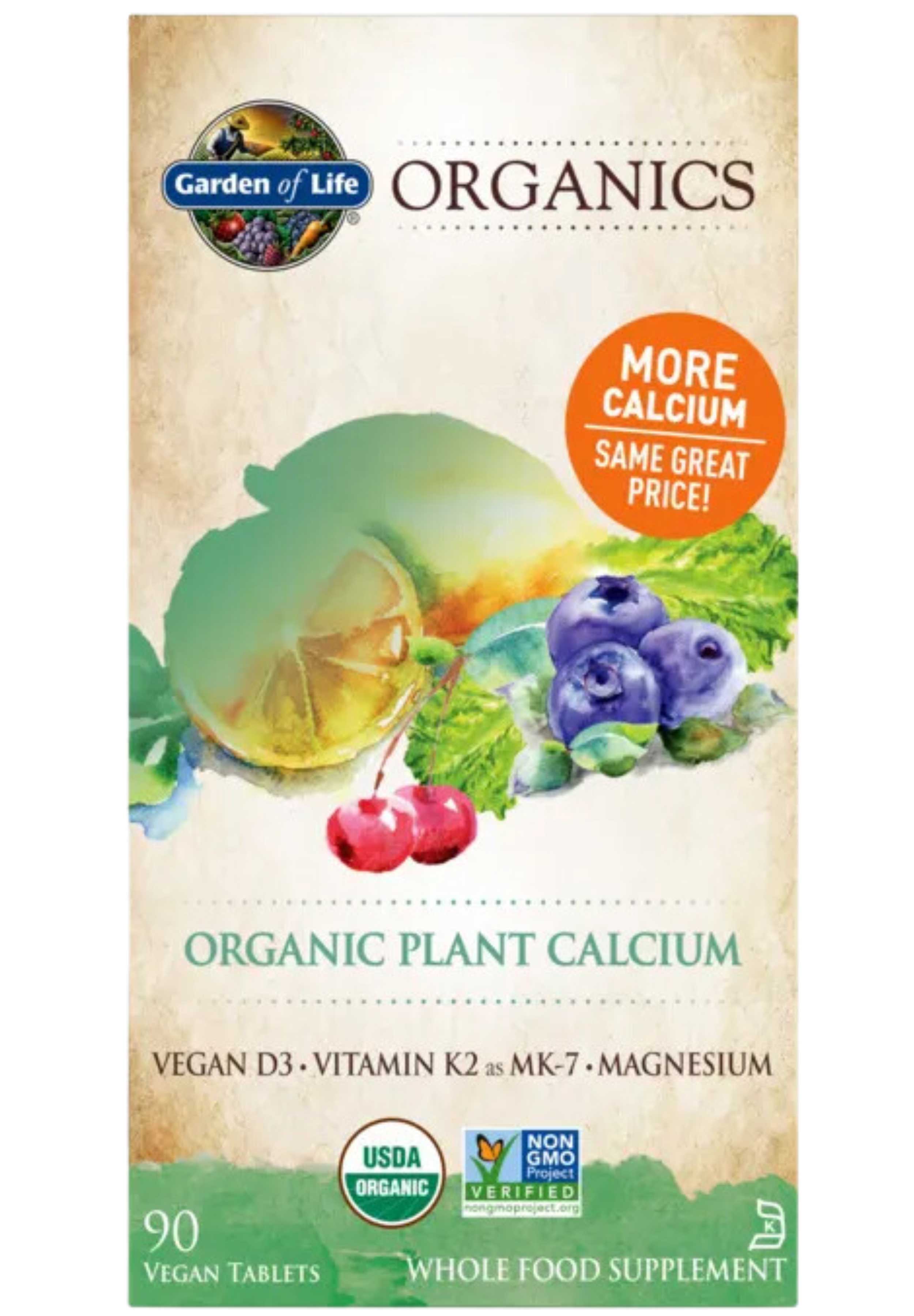 calcium for indoor plants Garden of Life mykind Organics Vegan Tablets, Organic Plant Calcium