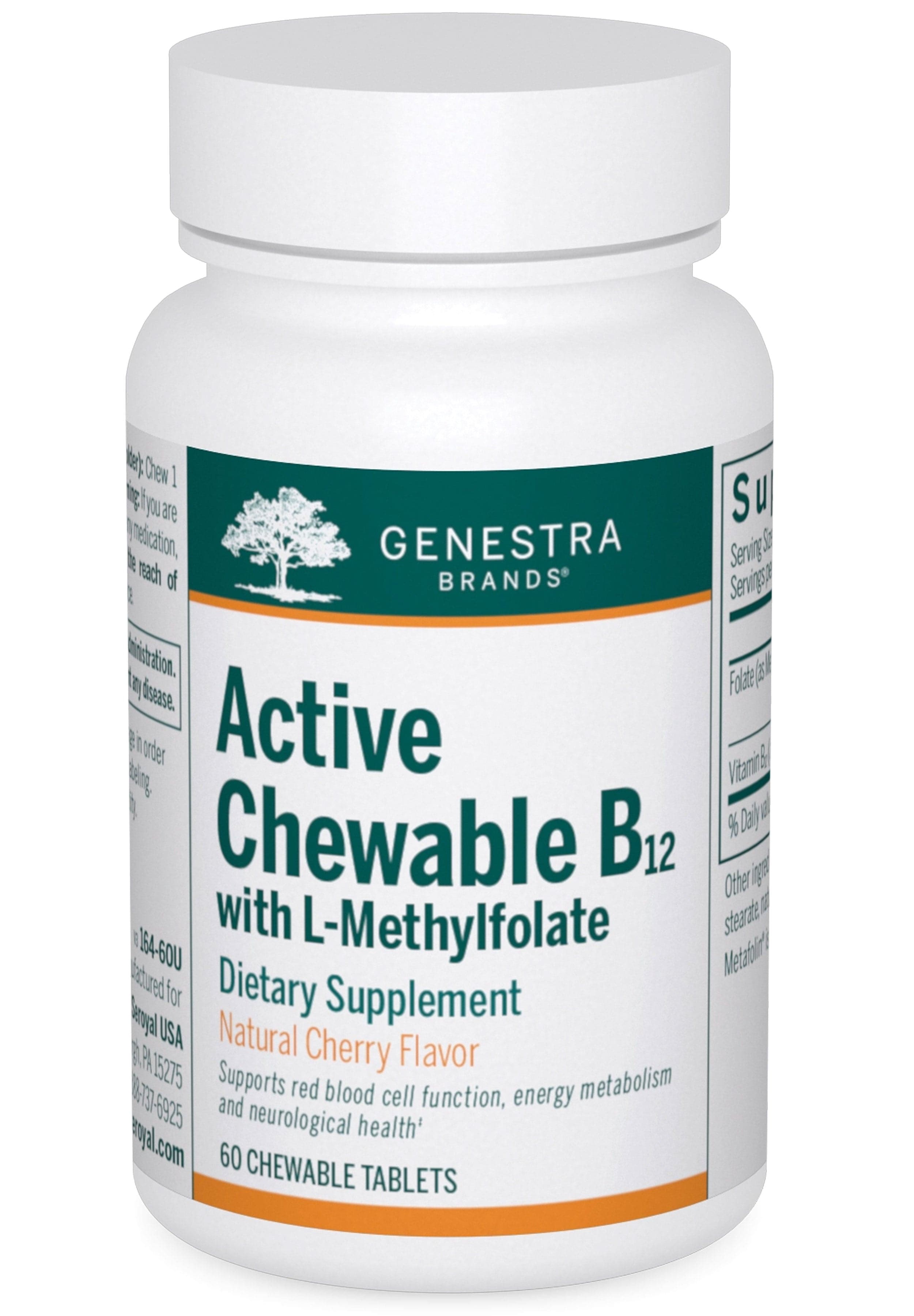 Genestra Brands Active Chewable B12 with L-Methylfolate
