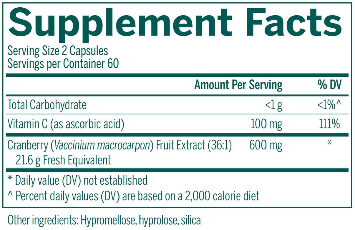 Genestra Brands Cranberry Plus Ingredients